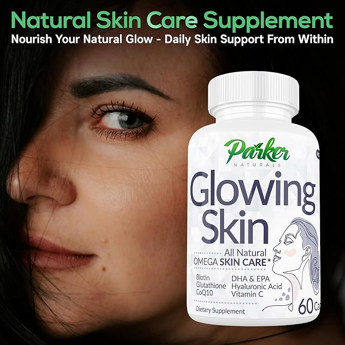 Parker Naturals Glowing Skin Supplement - Biotin, Glutathione, Hyaluro | Parker Naturals Parker Naturals Glowing Skin Supplement - Biotin, Glutathione, Hyaluro | Parker Naturals