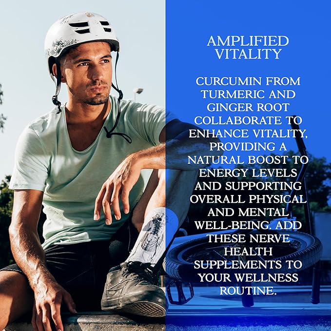 Parker Naturals Alpha Lipoic Acid 600mg, Nerve Support Supplement Enriched with Thiamine, Curcumin, Ginger Root, and Vitamin B6, B12 All in One | Vegan Neuro Health Supplement, Lab Tested, 30 Capsules