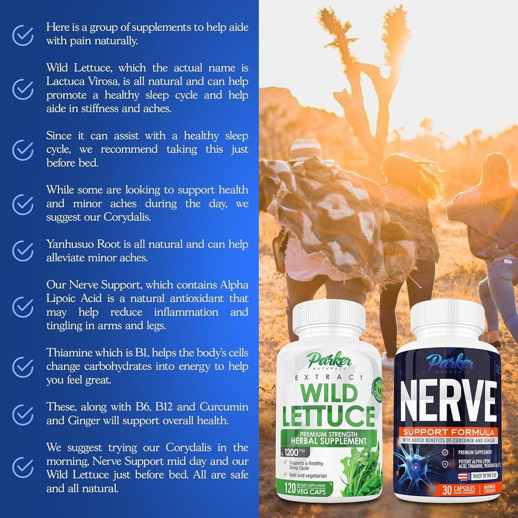 Parker Naturals Alpha Lipoic Acid 600mg, Nerve Support Supplement Enriched with Thiamine, Curcumin, Ginger Root, and Vitamin B6, B12 All in One | Vegan Neuro Health Supplement, Lab Tested, 30 Capsules