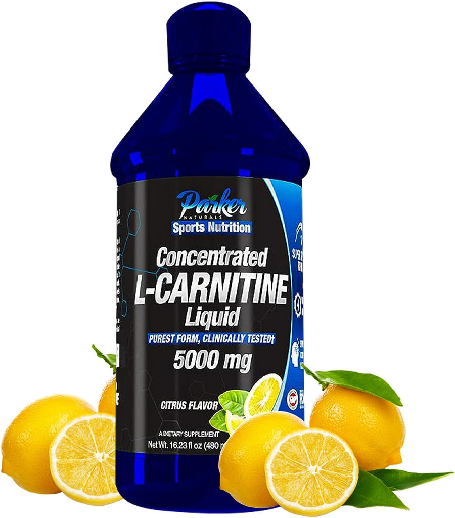 Parker Naturals L-Carnitine 5000 Mg Premium Dietary Supplement Liquid - 16 Oz Orange and Pineapple Citrus Flavor