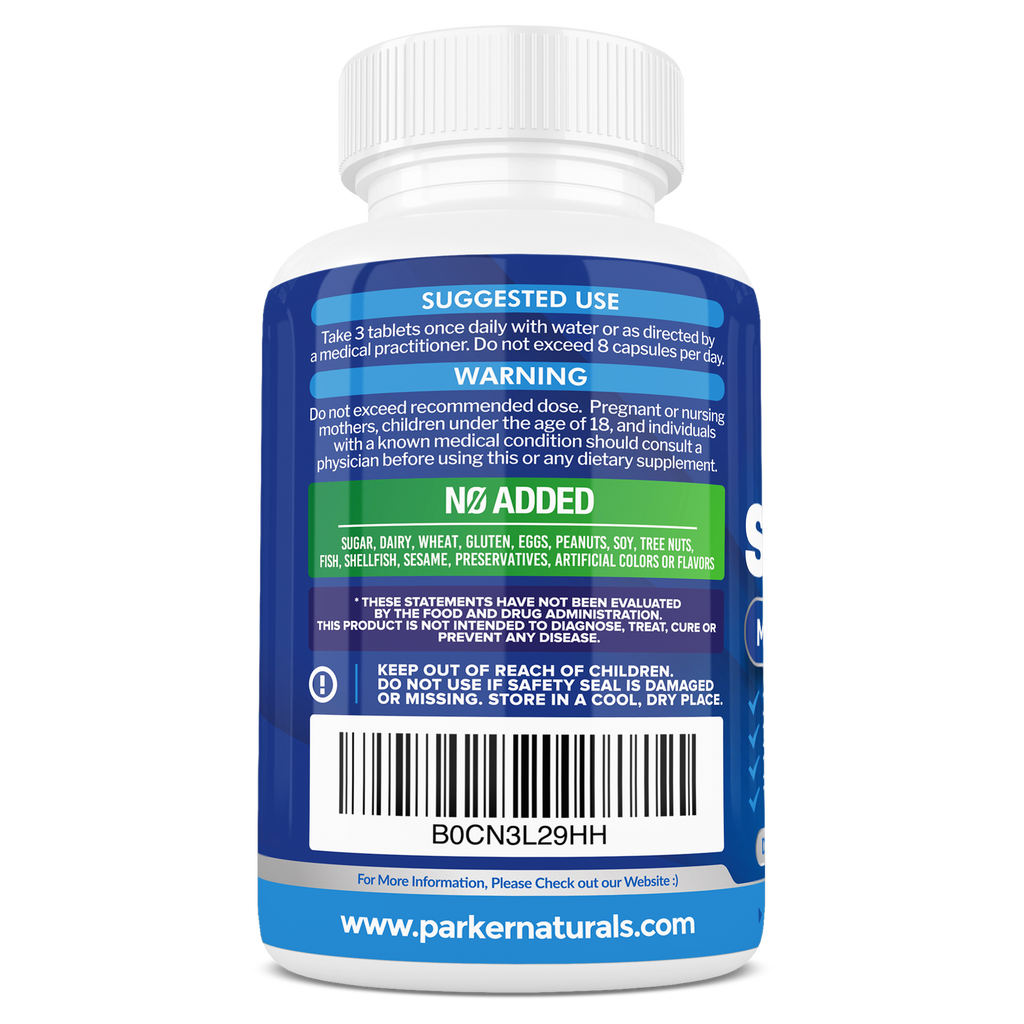 Parker Naturals Joint Support Supplement with OptiMSM. 90 Count Tablets. Helps with Inflammatory Response. Occasional Discomfort; Relief for Knees, Hands, & Back.