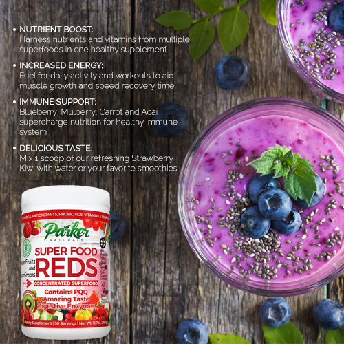 Superfood Reds Organic Antioxidant Powder - Parker Naturals - Journey to a better you.