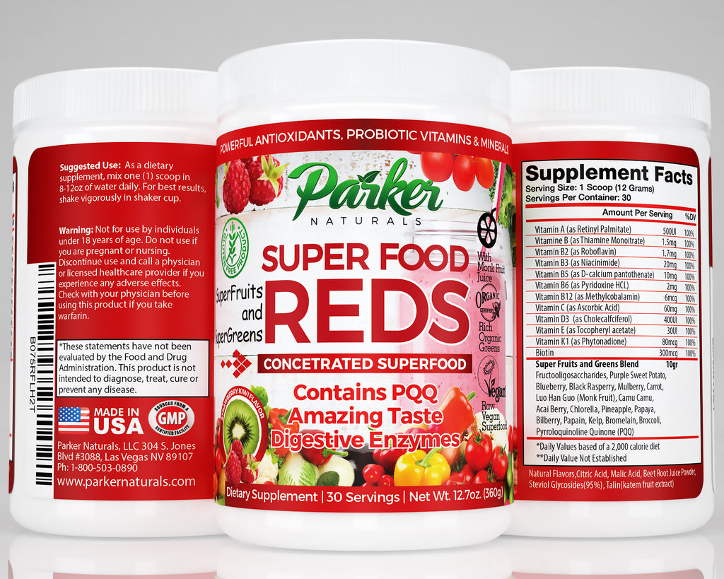 Superfood Reds Organic Antioxidant Powder - Parker Naturals - Journey to a better you.