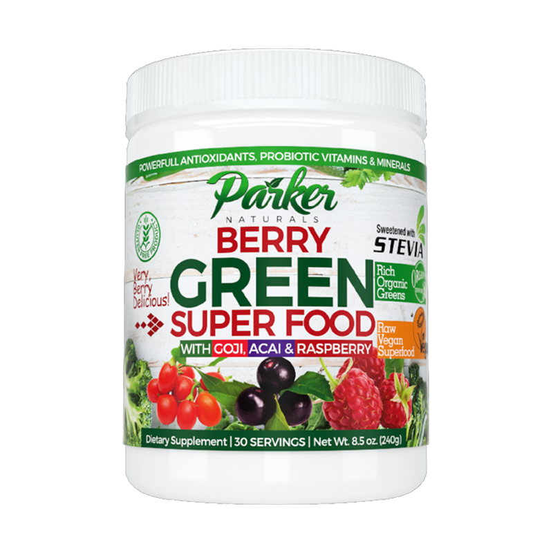 Berry Green Superfood with Goji, Acai & Raspberry, Raw Organic Nutrition